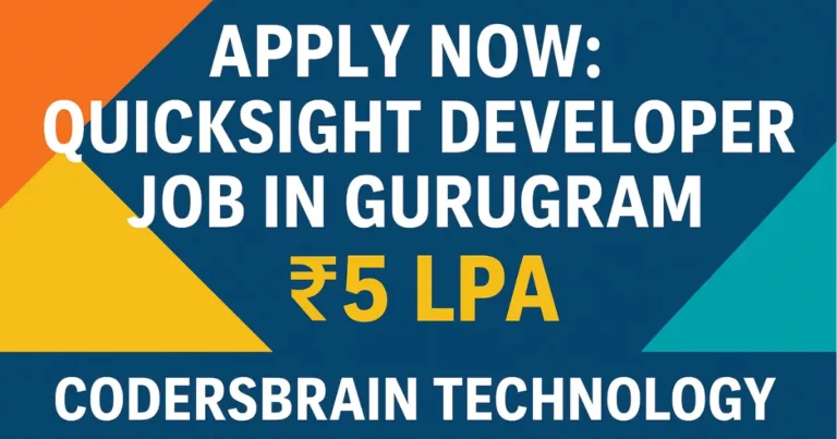 QuickSight Developer Job in Gurugram