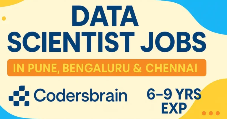 Data Scientist Jobs in Pune, Bengaluru & Chennai
