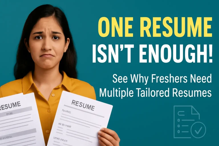 Why You Need Multiple Resumes as a Fresher