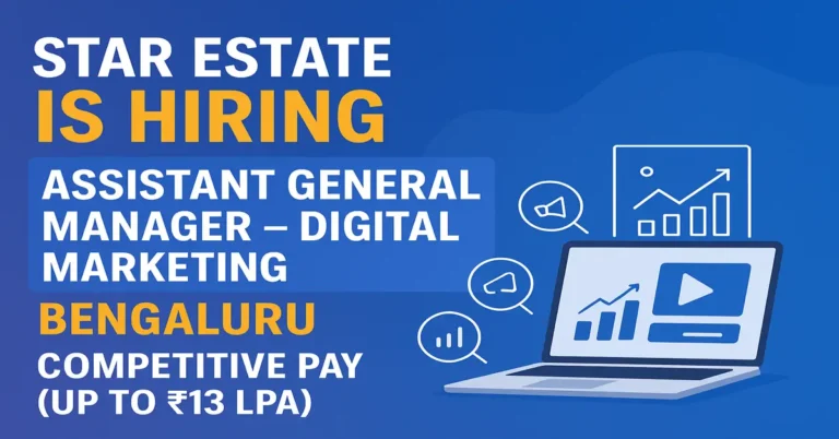 Hiring Assistant General Manager – Digital Marketing in Bengaluru